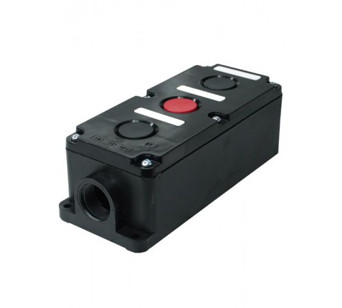 ПКЕ 212-3 У3, 10А, 660В, 3 элемента, чёрный и красный цилиндр, накладной, IP40, пост управления (ЭТ)  ET519070  Электротехник