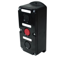 ПКЕ 212-3 У3, 10А, 660В, 3 элемента, чёрный и красный цилиндр, накладной, IP40, пост управления (ЭТ)  ET519070  Электротехник