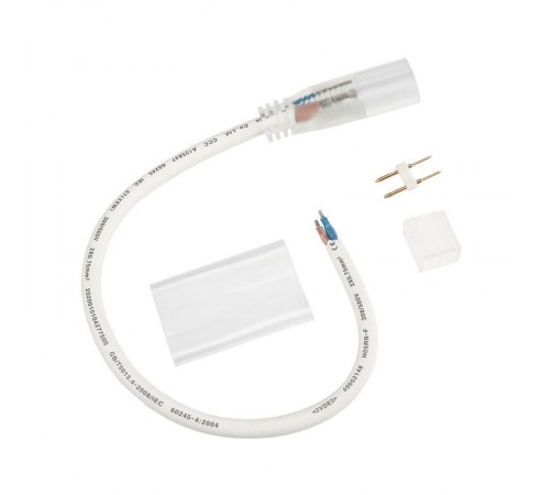 Коннектор с проводом для одностороннего неона 8х16мм, провод каучук  134-050  NEON-NIGHT