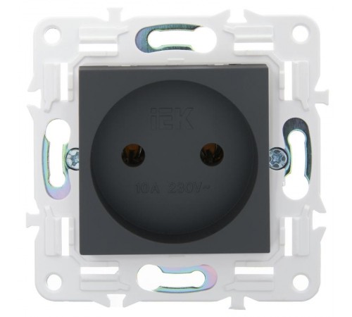 SKANDY Розетка без з/к/ш 10А SK-R02G графит  SK-R10-10-K53  IEK