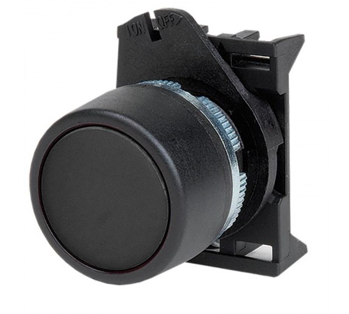 Кнопка плоская без фиксации, черная  ABHTR6  DKC