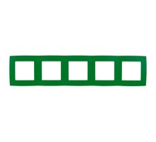 Рамка на 5 постов 12-5005-27  ,  зелёный  Б0019424  ЭРА