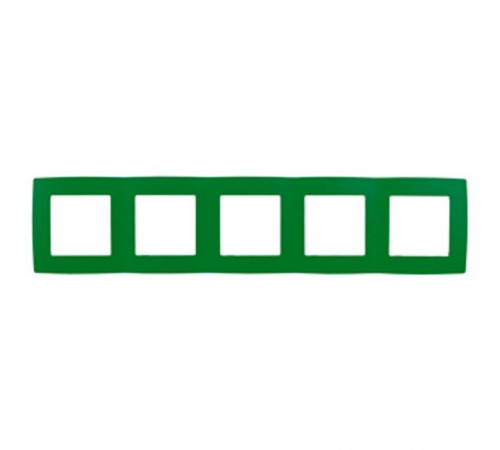 Рамка на 5 постов 12-5005-27  ,  зелёный  Б0019424  ЭРА