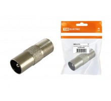Переходник гнездо F - штекер TV, инд. упаковка   SQ1809-0006  TDM
