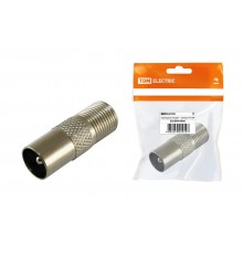 Переходник гнездо F - штекер TV, инд. упаковка   SQ1809-0006  TDM