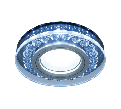 Светильник точечный встраиваемый Backlight BL047 Кругл. Черный/Кристалл/Хром, Gu5.3, LED 4100K  BL047  Gauss