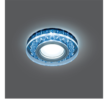 Светильник точечный встраиваемый Backlight BL047 Кругл. Черный/Кристалл/Хром, Gu5.3, LED 4100K  BL047  Gauss