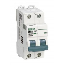 Выключатель автоматический двухполюсный ВА-105 2P C кривая 16A 500В DC  13391DEK  DEKraft