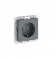 AtlasDesign Грифель Розетка с заземлением со шторками, 16А, механизм, быстрозажимные клеммы  ATN000745S  SE