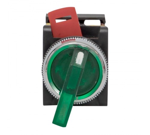 Переключатель ANLC-22 3P зеленый с подсветкой 220В NO+NC EKF PROxima  psw-anlc-3p-g-220  EKF