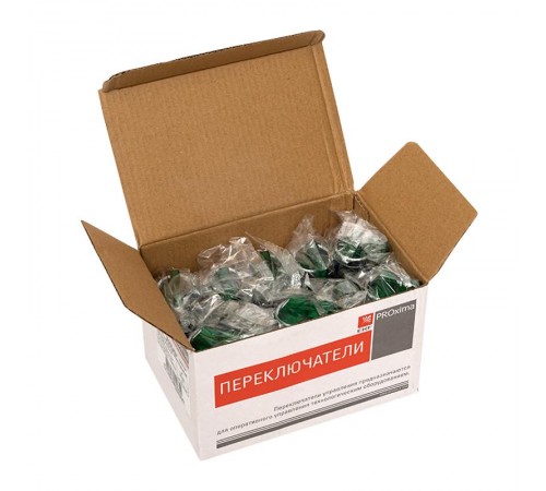 Переключатель ANLC-22 3P зеленый с подсветкой 220В NO+NC EKF PROxima  psw-anlc-3p-g-220  EKF