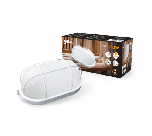 Светильник для ЖКХ НБП IP54 212*105*85 овал с решеткой под лампу Е27 max 60W, 1/12  926602216  Gauss