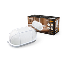 Светильник для ЖКХ НБП IP54 212*105*85 овал с решеткой под лампу Е27 max 60W, 1/12  926602216  Gauss