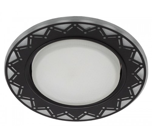 Светильник точечный встраиваемый DK LD27 WH/BK декор cо светодиодной подсветкой GX53, белый/черный  Б0037389  ЭРА