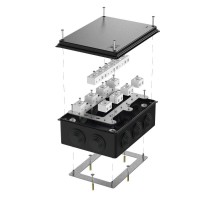 Коробка огнестойкая для о/п 40-0320-FR10.0-28 Е15-Е120 RAL9005 200х150х75 (5 шт/кор) черная  40-0320-9005-FR10.0-28  Промрукав