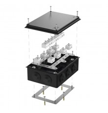 Коробка огнестойкая для о/п 40-0320-FR10.0-28 Е15-Е120 RAL9005 200х150х75 (5 шт/кор) черная  40-0320-9005-FR10.0-28  Промрукав