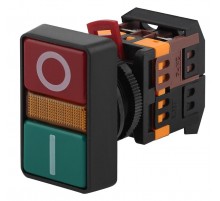 Кнопка управления  РPВВ-30N "I-O" d30мм неон/240В 1з+1р (10/200/3000)  Б0045626  ЭРА