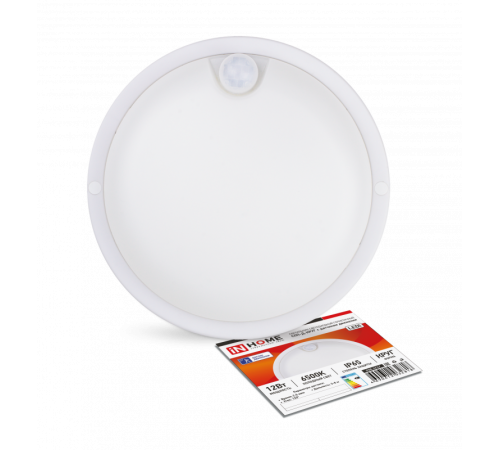 Светильник светодиодный пылевлагозащищенный для ЖКХ СПП-Д-КРУГ 12Вт 230В 6500К 960Лм с ДД IP65  4690612032818  IN HOME