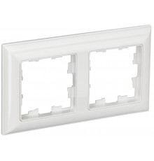BRITE Рамка 2-ая РУ-2-Бр белый/белый  BR-M22-12-K01  IEK