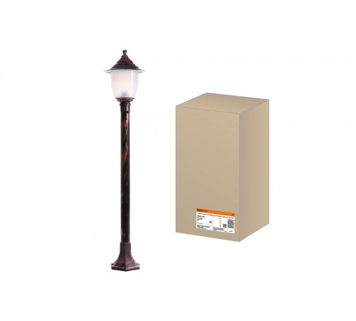 Светильник садово-парковый Прага Эл-11-73-125М 60 Вт Е27 напольный на стойке h-1.25м медь  SQ0330-0521  TDM