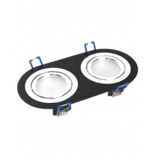 Светильник потолочный встраиваемый, MR16 G5.3, черный-хром, DL2812  48462  FERON