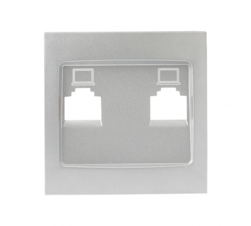 Валенсия лицевая панель розетки RJ-45 1-местная сталь EKF PROxima   ESK01-L-035-30   EKF