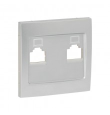 Валенсия лицевая панель розетки RJ-45 1-местная сталь EKF PROxima   ESK01-L-035-30   EKF