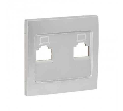 Валенсия лицевая панель розетки RJ-45 1-местная сталь EKF PROxima   ESK01-L-035-30   EKF