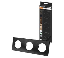 Рамка тройная агат, алюминий, текстурированный, "Байкал"   SQ1819-0257  TDM