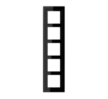 Рамка 5-кратная; чёрная  LSD985SW  Jung