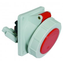 Розетка встраиваемая наклонная 32A 5p 400V 6h IP67 Quick-Connect фланец 85 x 85 НО+НЗ I 12596-Bals I Bals
