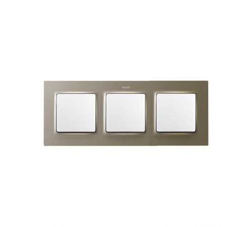 Рамка на 3 поста цвета матовый шампань S82 Concept  8200637-094  Simon