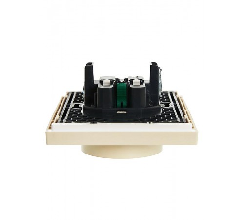 FORTE&PIANO Розетка 2-я с заземлением безвинтовое крепление 16А FP424 ваниль  FP-R21-16-1-K10  IEK