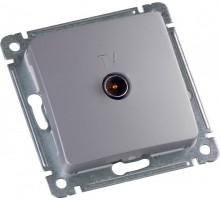 Розетка телевизионная оконечная скрытой установки, механизм, цвет серебро  РСТВ-401-06  HEGEL