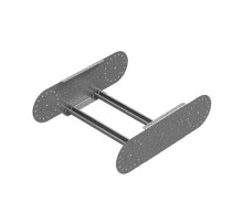 Секция шарнирного соединения для лестничного лотка ЛКР 400х160, толщ. 2,0 мм, гор. цинк, 330146  СШСЛКР-400х160-2,0-ГЦ   Ostec