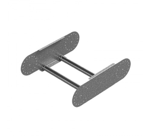 Секция шарнирного соединения для лестничного лотка ЛКР 400х160, толщ. 2,0 мм, Сендзимир цинк, 030146  СШСЛКР-400х160-2,0-СЦ   Ostec