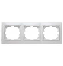 1-503-01 Intro Рамка на 3 поста гор., СУ, Plano, белый  Б0027627  Intro