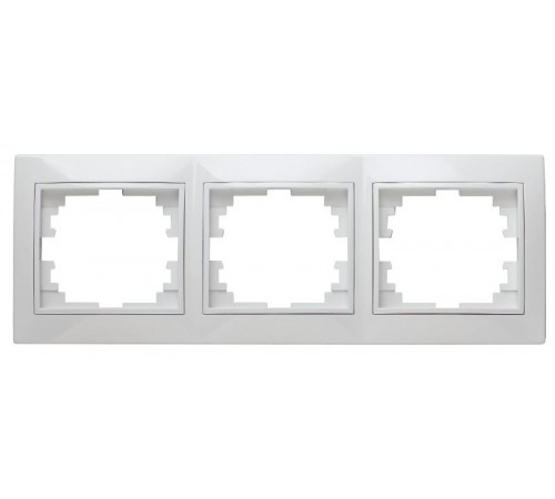 1-503-01 Intro Рамка на 3 поста гор., СУ, Plano, белый  Б0027627  Intro