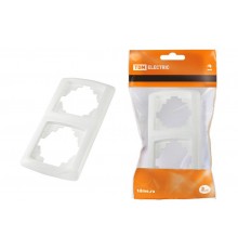 Рамка 2-х постовая вертикальная белая "Онега"   SQ1805-0027  TDM