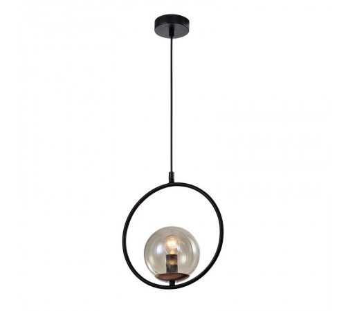 Светильник подвесной (подвес) Misericordia 5147-201 1 х Е14 40Вт черный/медь лофт - кантри потолочный  Б0054979  Rivoli