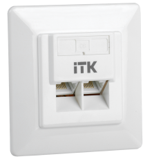 Внутренняя инф. розетка RJ45 кат. 6 UTP 2 порта  CS2-1C06U-2-1  ITK