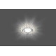Светильник точечный встраиваемый под лампу, с LED подсветкой CD904 15LED*2835 SMD 4000K, MR16 50W G5.3, прозрачный, хром  28977  FERON