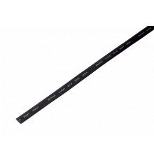 Термоусадочная трубка 7,0/3,5 мм, черная, упаковка 50 шт. по 1 м  20-7006  REXANT