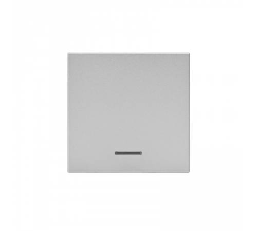 ArtGallery Алюминий Выключатель 1-клавишный кнопочный с подсветкой, 10А, механизм  GAL000316  SE