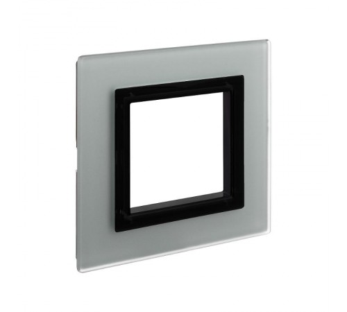 Рамка из натурального стекла, ,"Avanti", светло-серая, 2 модуля  4404822  DKC