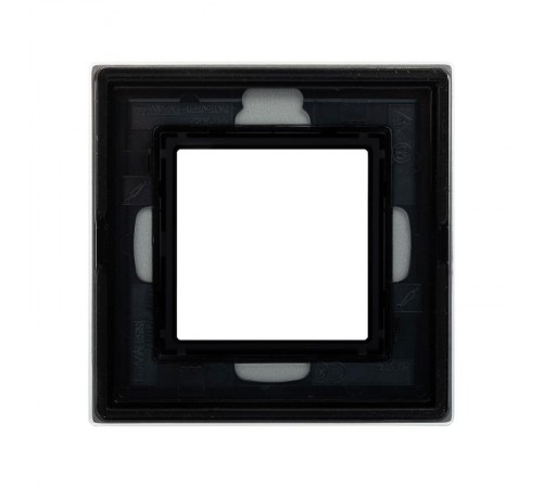 Рамка из натурального стекла, ,"Avanti", светло-серая, 2 модуля  4404822  DKC