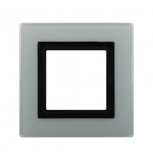 Рамка из натурального стекла, ,"Avanti", светло-серая, 2 модуля  4404822  DKC