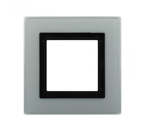 Рамка из натурального стекла, ,"Avanti", светло-серая, 2 модуля  4404822  DKC