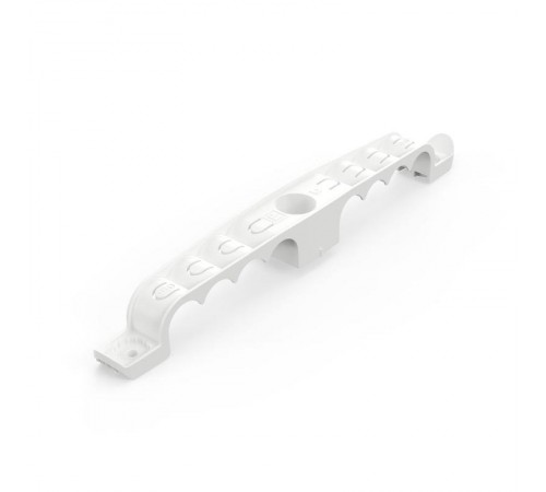 Держатель труб для прямого монтажа двусторонний на 8 мест в гофроящике белый d16 (150шт/кор) Промрукав  PR13.03291  Промрукав