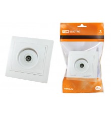 Розетка телевизионная простая (0-2400МГц, "мама") белая "Таймыр"   SQ1814-0022  TDM